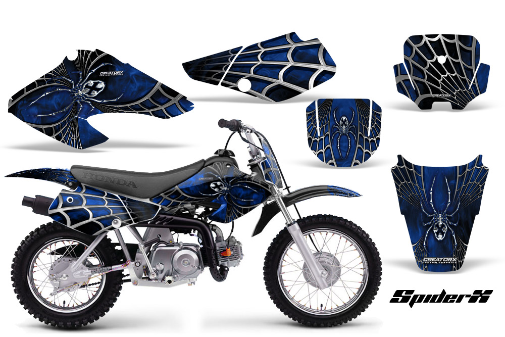 Honda XR70 Graphics Kit SpiderX Blue Black